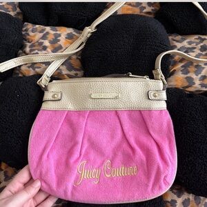 Juicy Couture Gold and Pink Crossbody Bag